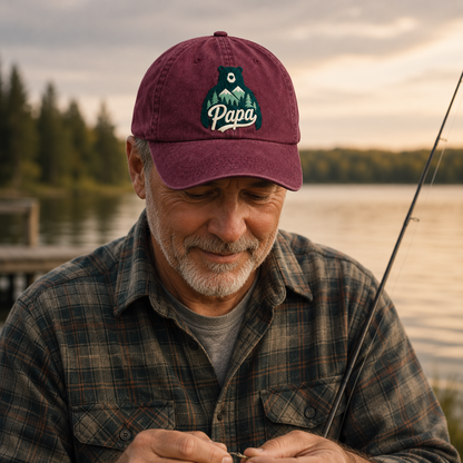 Papa Bear Washed Cap - Washed Cap - detail