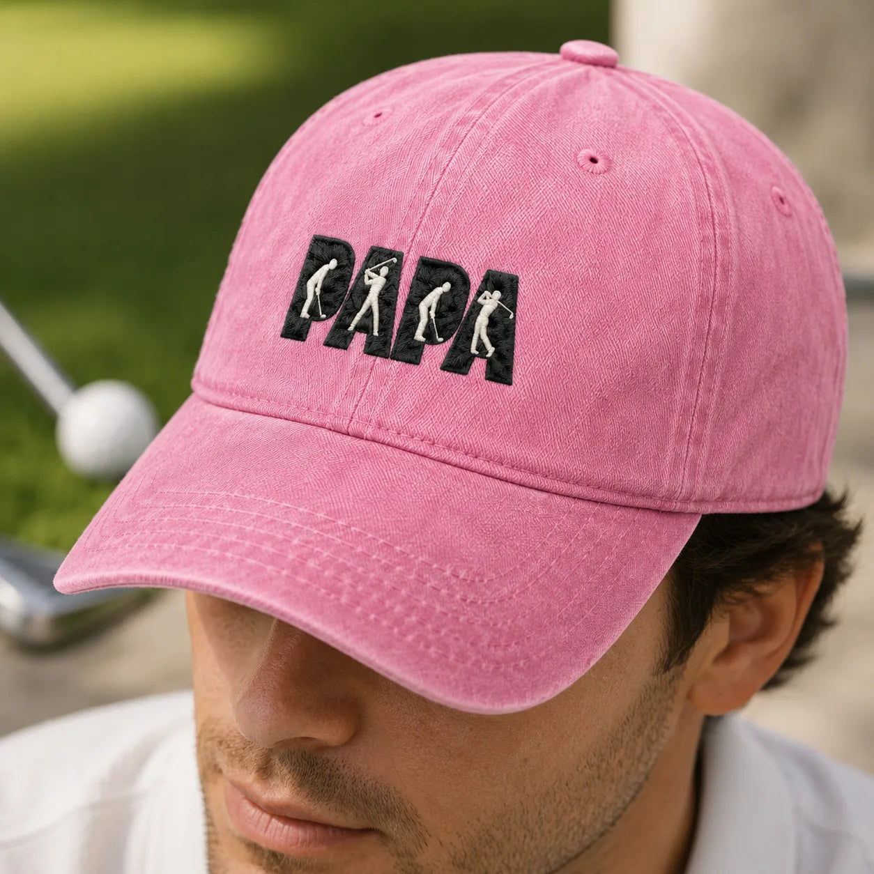Papa Golf Washed Cap - washed cap - alternate angle