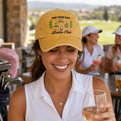 Par Then Bar Ladies Club Washed Cap - Washed Cap - alternate angle