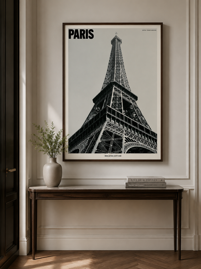 Paris Eiffel Tower Poster - Wall Art Decor - packaging - paris eiffel tower poster, paris travel wall art
