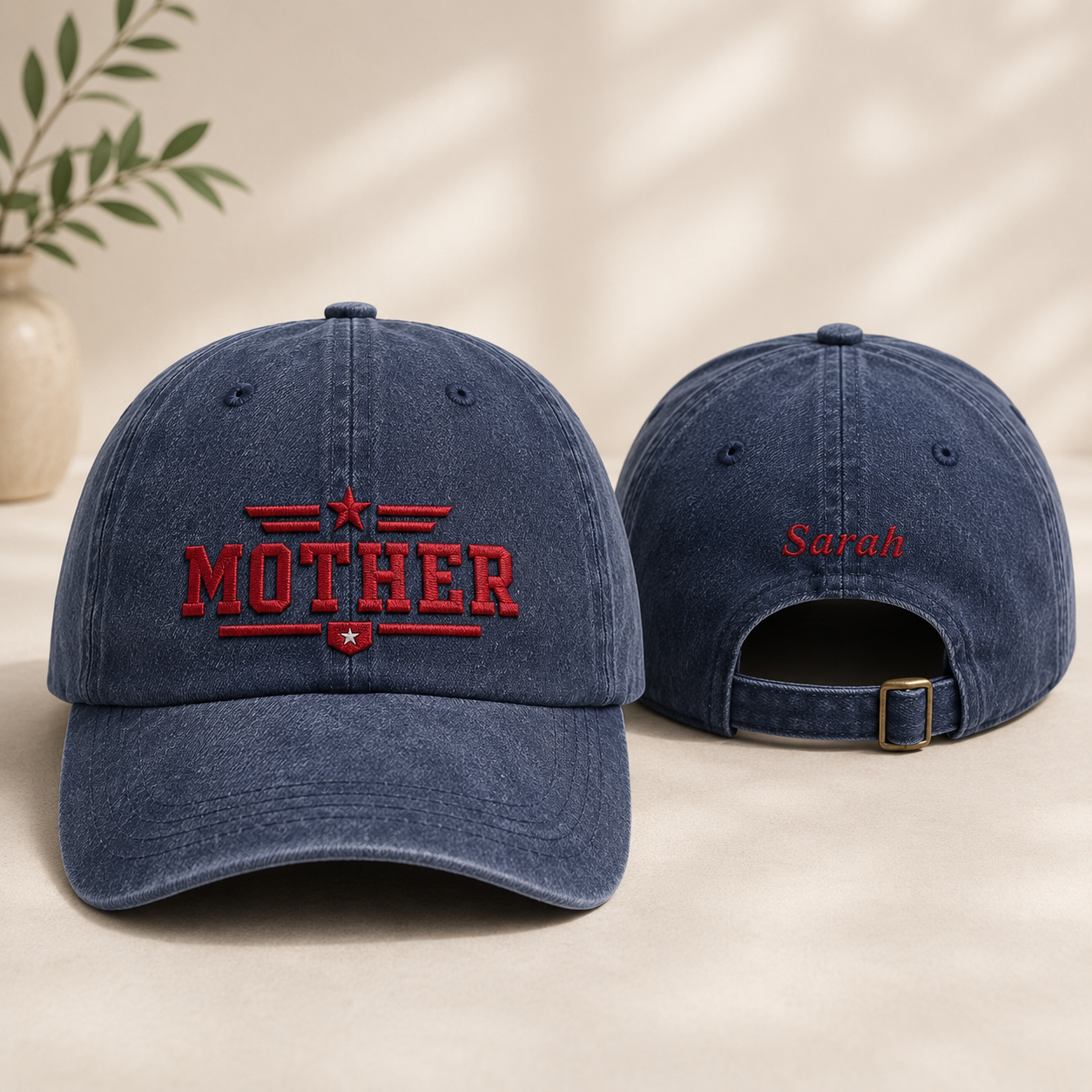 Patriotic Mother Washed Cap - Washed Cap - front view