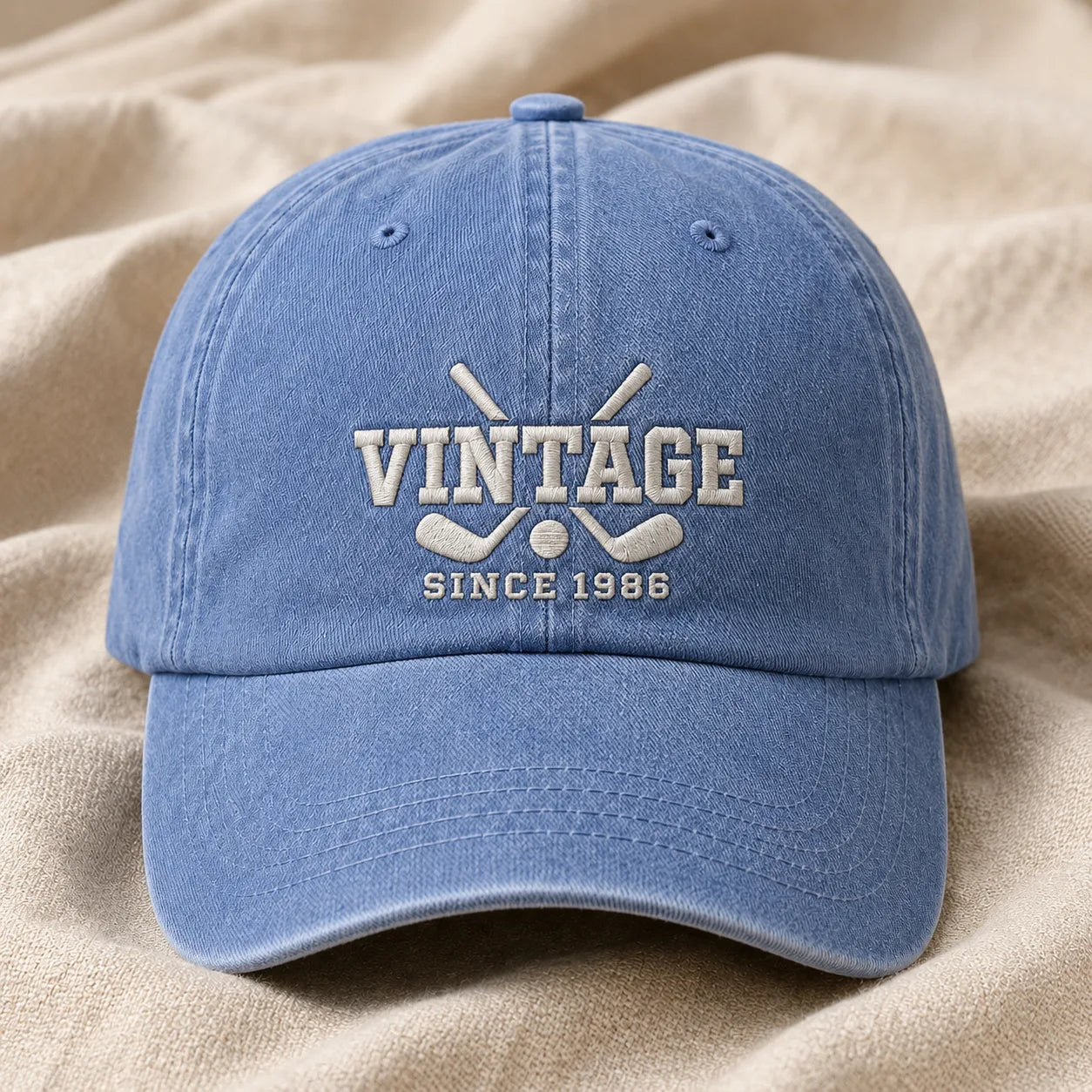 Personalized Vintage Since Custom Year Cap - washed cap - lifestyle