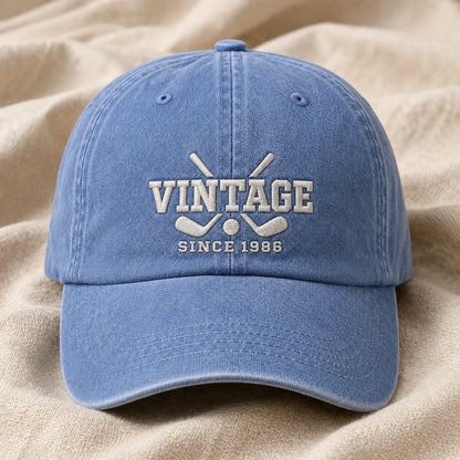 Personalized Vintage Since Custom Year Cap - washed cap - lifestyle