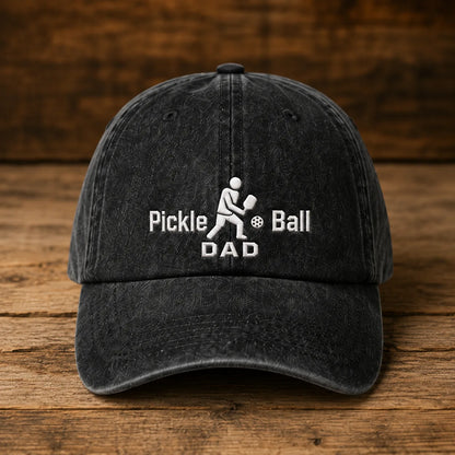 Pickle Ball Dad Washed Cap - washed cap - alternate angle