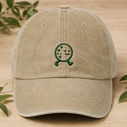 Pickleball Embroidered Washed Cap - washed cap - front view