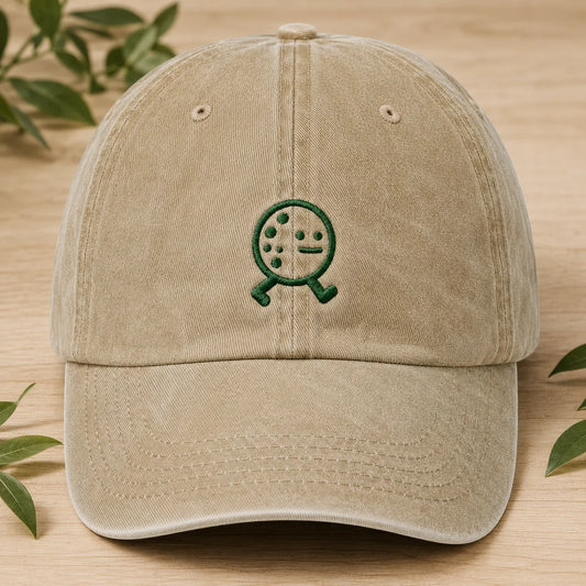 Pickleball Embroidered Washed Cap - washed cap - front view