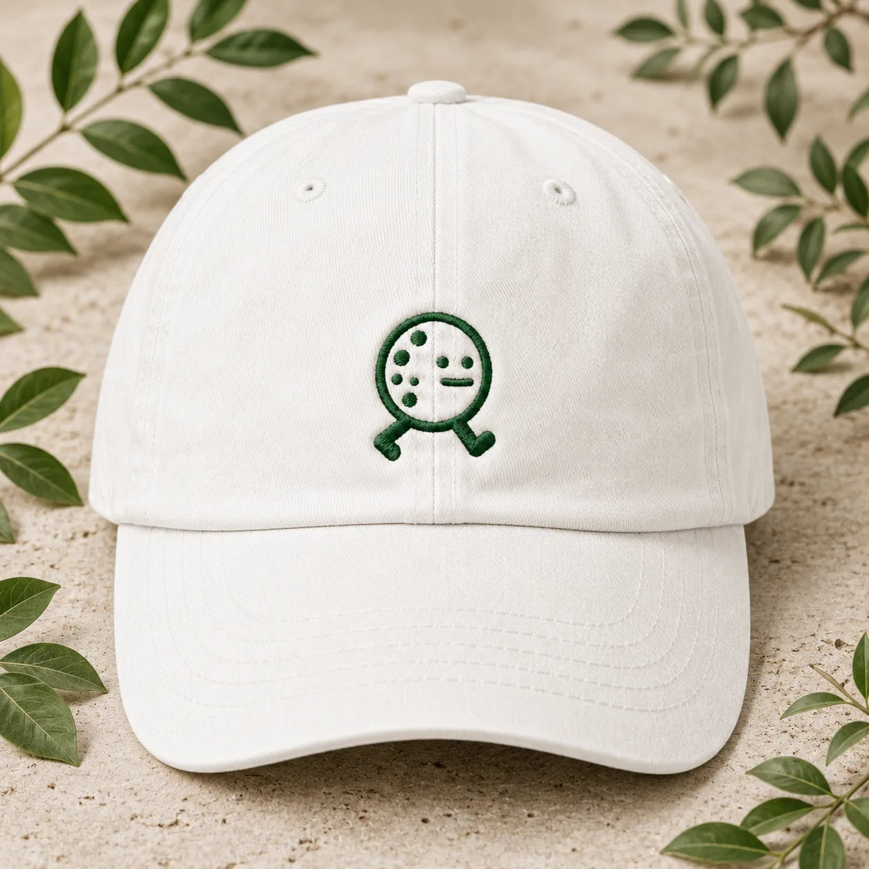 Pickleball Embroidered Washed Cap - washed cap - side view