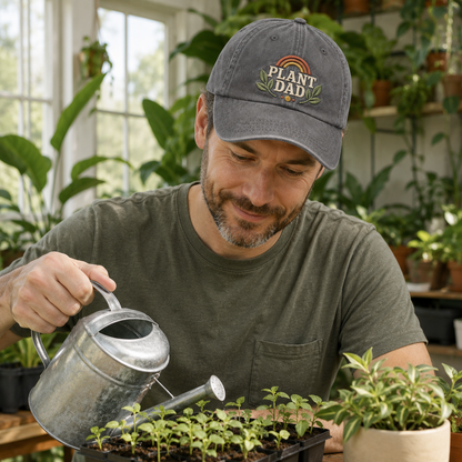 Plant Dad Embroidered Washed Cap - Washed Cap - alternate angle