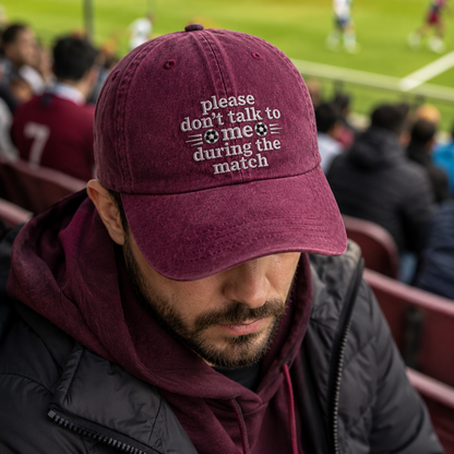 Please Dont Talk Embroidered Washed Cap - Washed Cap - lifestyle