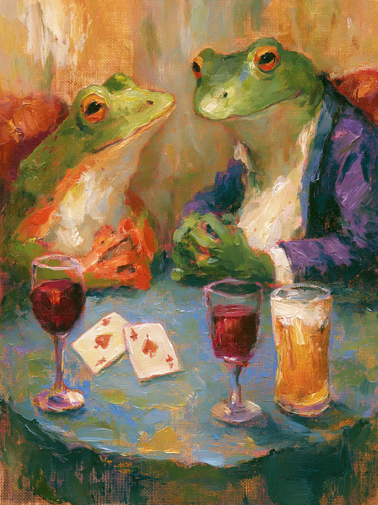 Poker Frogs Wall Art Decor - Wall Art Decor - front view