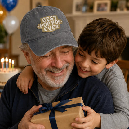 Pop Pop Ever Washed Cap - washed cap - alternate angle