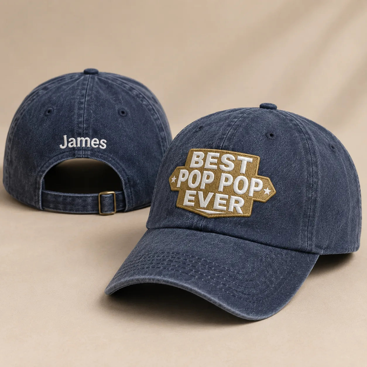 Pop Pop Ever Washed Cap - washed cap - front view