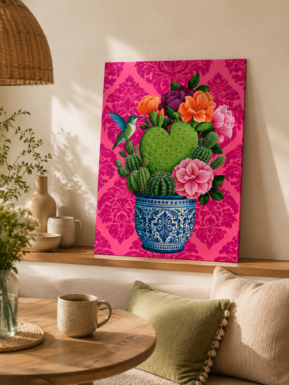 Affiche de Cactus Mexicain - Wall Art Decor - packaging - prickly pear cactus art print, mexican cactus wall art