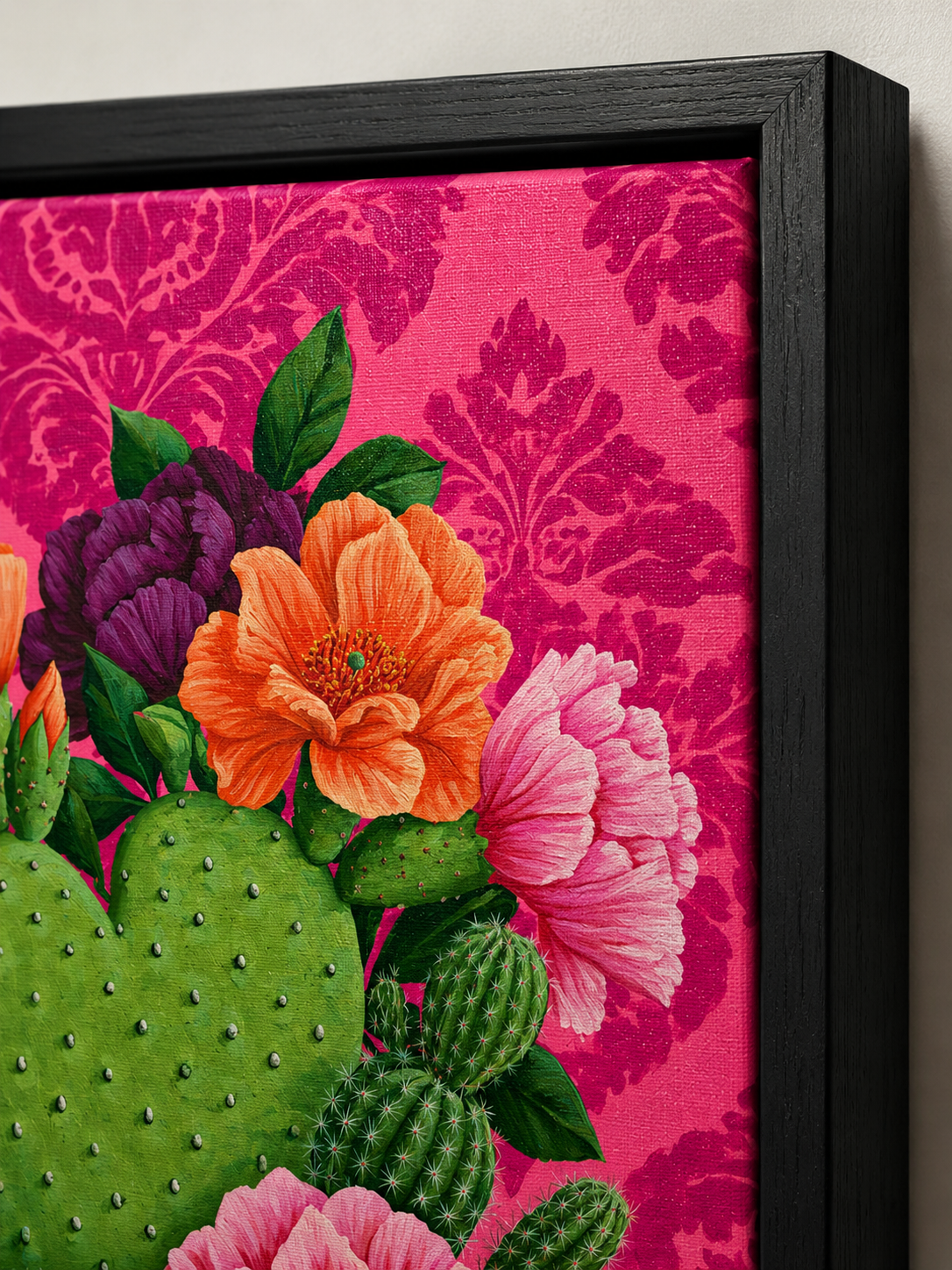 Affiche de Cactus Mexicain - Wall Art Decor - lifestyle shot - prickly pear cactus art print, mexican cactus wall art
