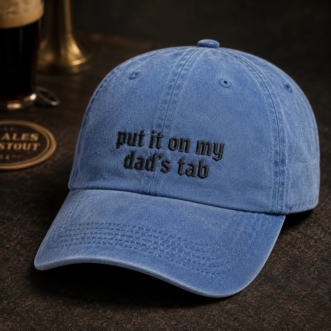 Put It On My Dad's Tab Washed Cap - washed cap - lifestyle