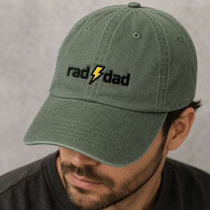 Rad Dad Baseball Cap - washed cap - detail