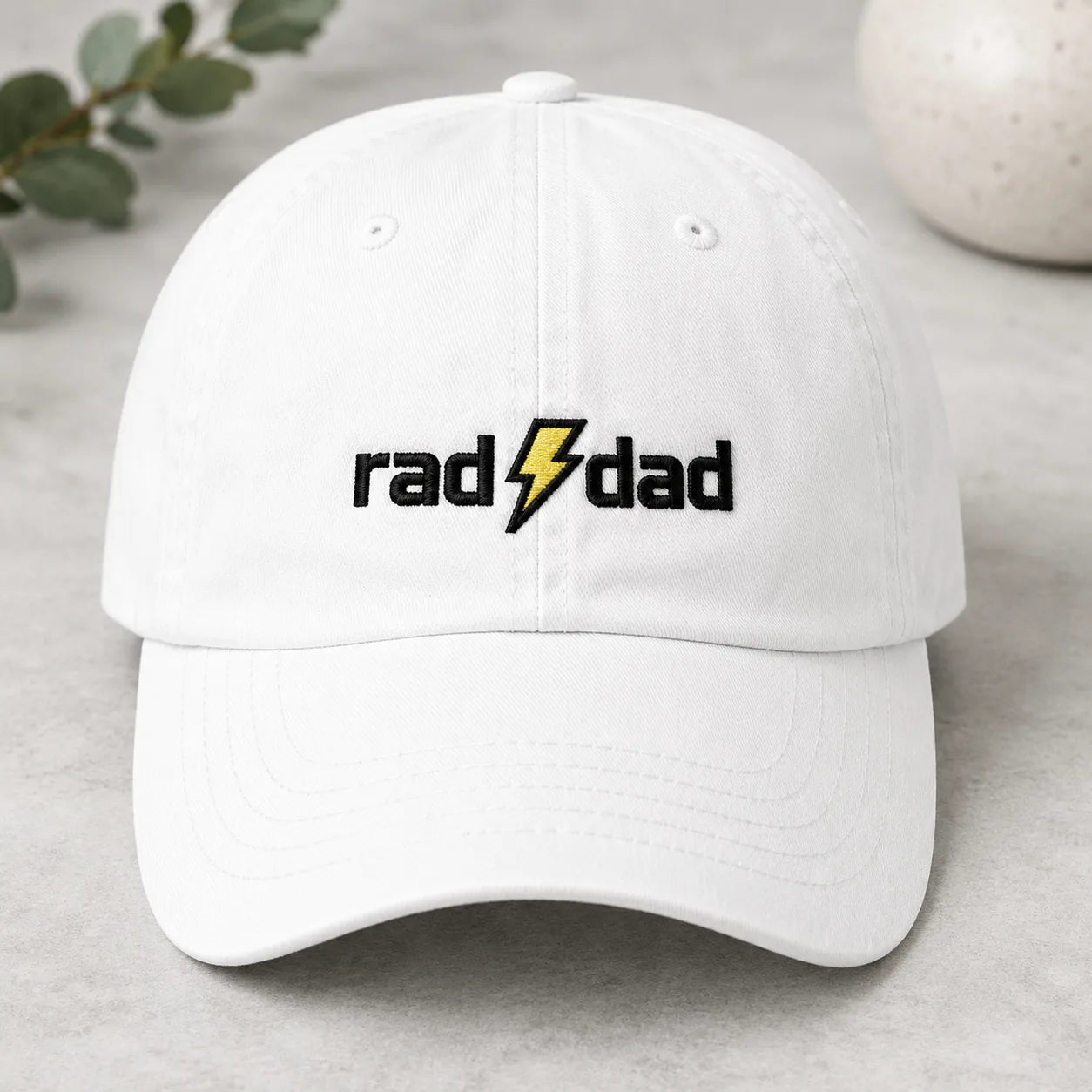 Rad Dad Baseball Cap - washed cap - front view