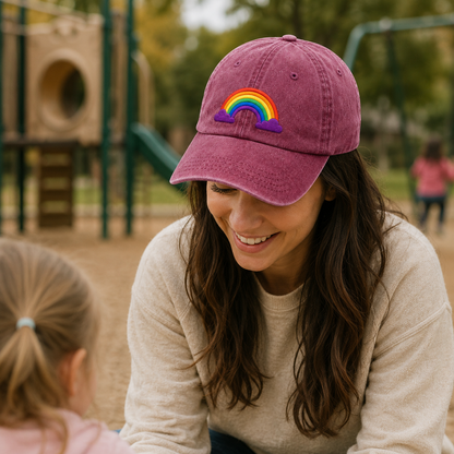 Rainbow Cloud Washed Cap - Washed Cap - lifestyle
