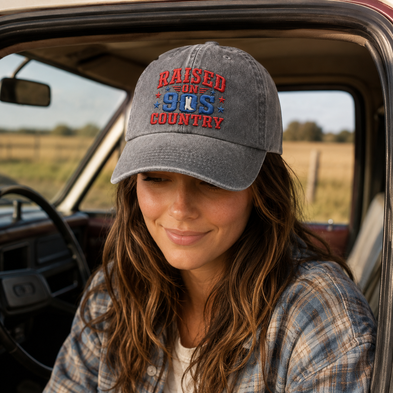 Raised on 90s Country Washed Cap - Washed Cap - detail