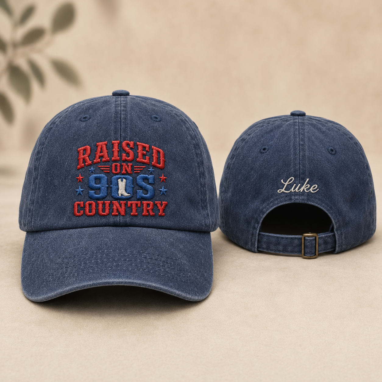 Raised on 90s Country Washed Cap - Washed Cap - front view