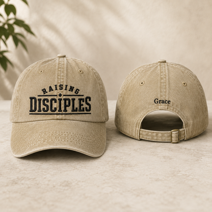 Raising Disciples Embroidered Washed Cap - Washed Cap - front view