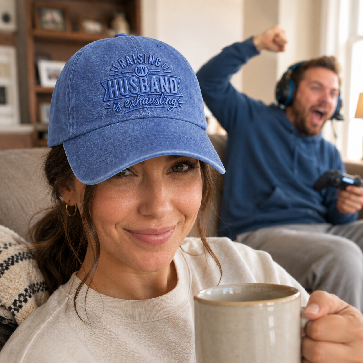 Raising My Husband Washed Cap - Washed Cap - alternate angle