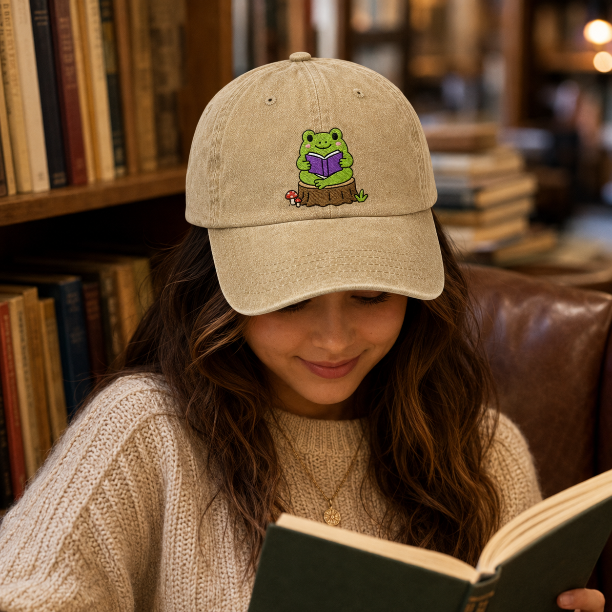 Reading Frog Washed Cap - Washed Cap - side view