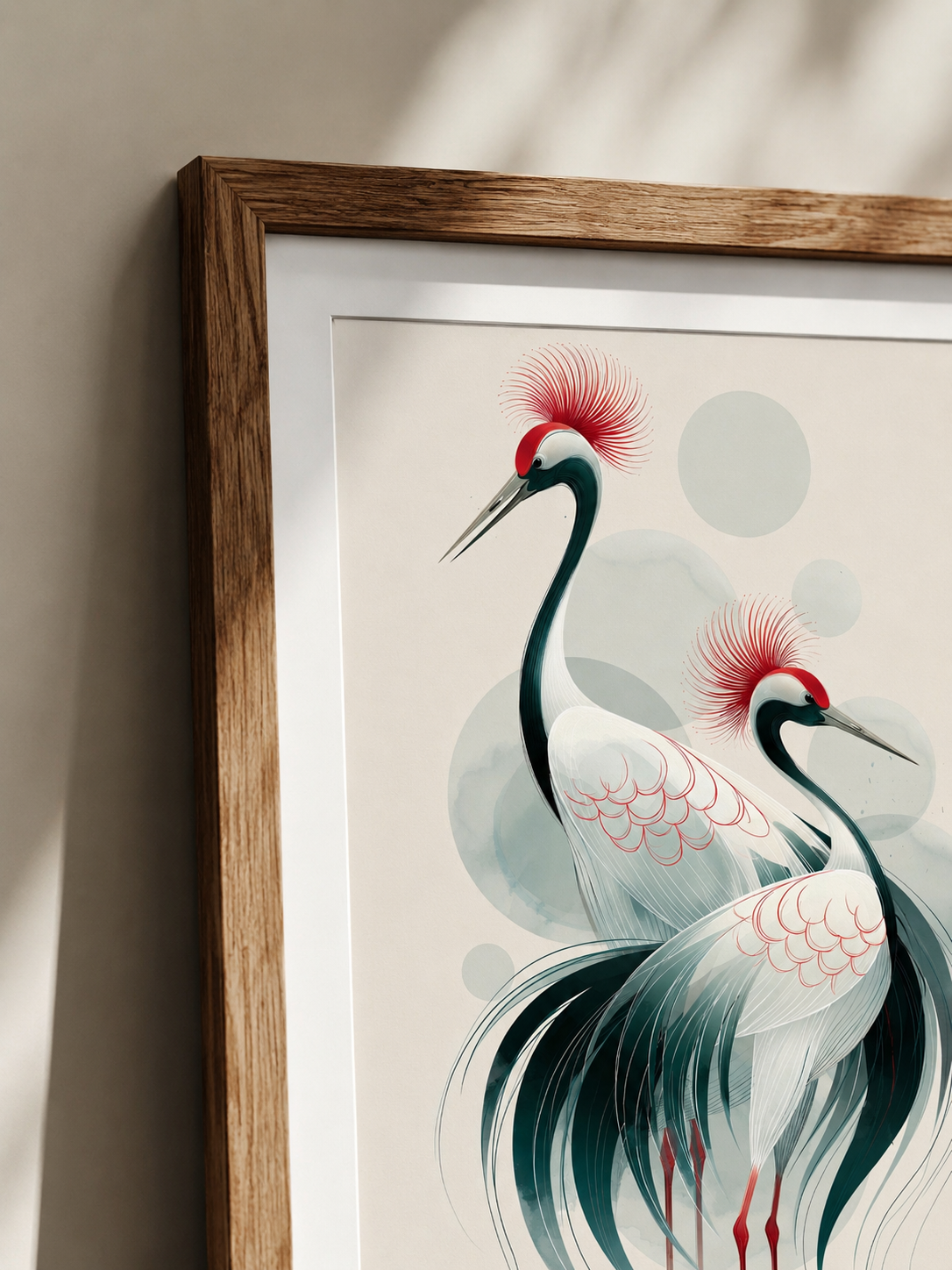 Red-Crowned Crane Wall Decor - Wall Art Decor - lifestyle shot - red-crowned crane wall decor, Japanese crane poster