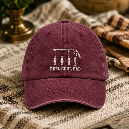 Reel Cool Dad Bait Washed Cap - washed cap - alternate angle