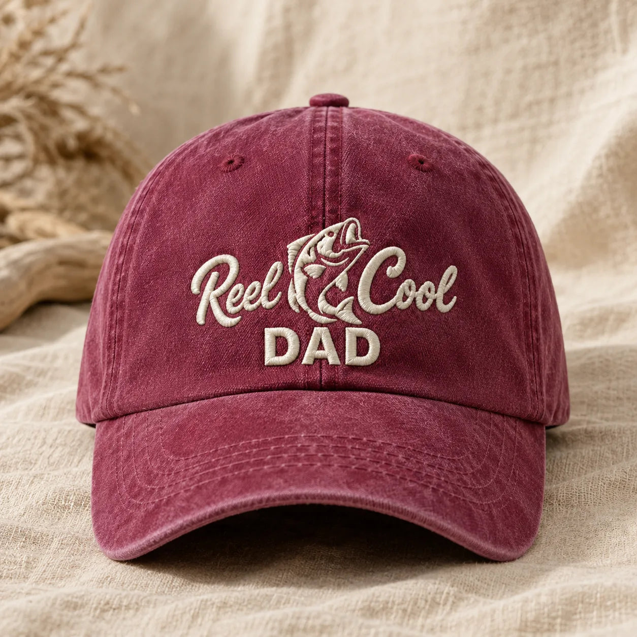 Reel Cool Dad Washed Cap - washed cap - alternate angle