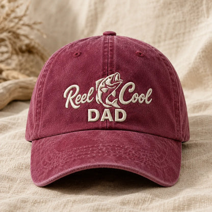 Reel Cool Dad Washed Cap - washed cap - alternate angle