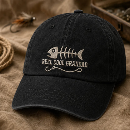 Reel Cool Grandad Washed Cap - washed cap - detail
