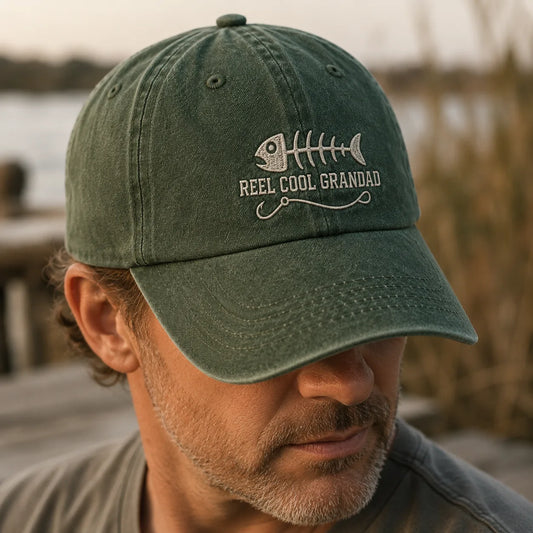 Reel Cool Grandad Washed Cap - washed cap - front view