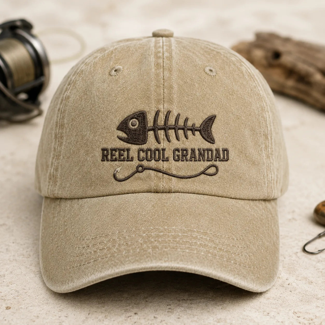 Reel Cool Grandad Washed Cap - washed cap - lifestyle