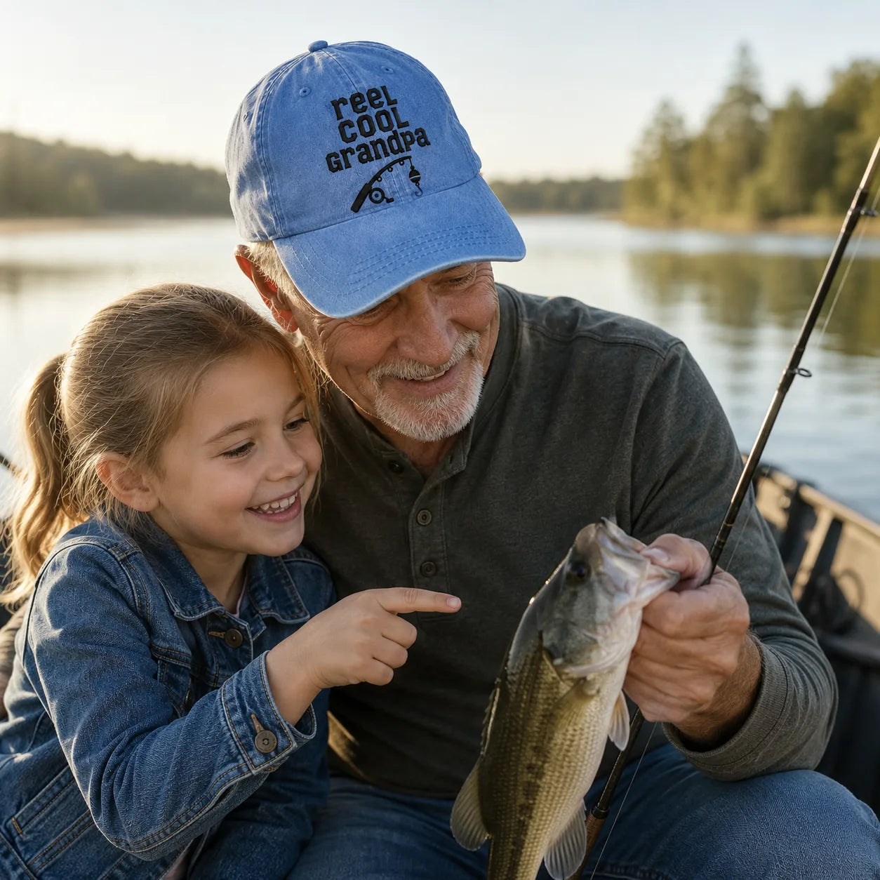 Reel Cool Grandpa Angler Washed Cap - washed cap - lifestyle