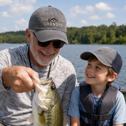 Reel Cool Grandpa Washed Cap Angler - washed cap - lifestyle