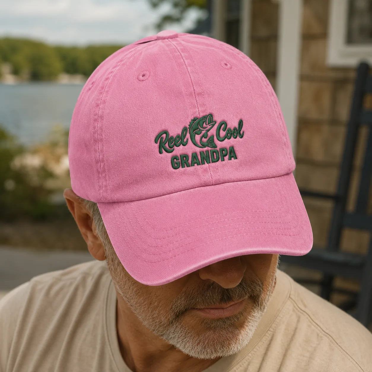 Reel Cool Grandpa Washed Cap - washed cap - lifestyle