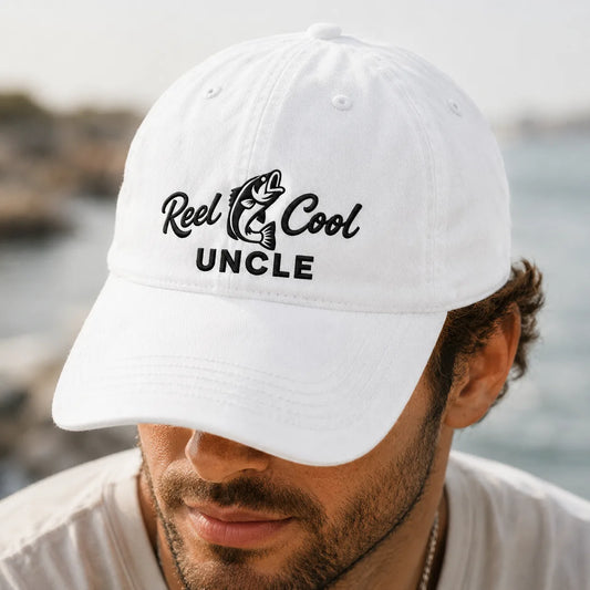Reel Cool Uncle Washed Cap - washed cap - front view