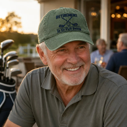 Retirement Is In Full Swing Washed Cap - washed cap - alternate angle