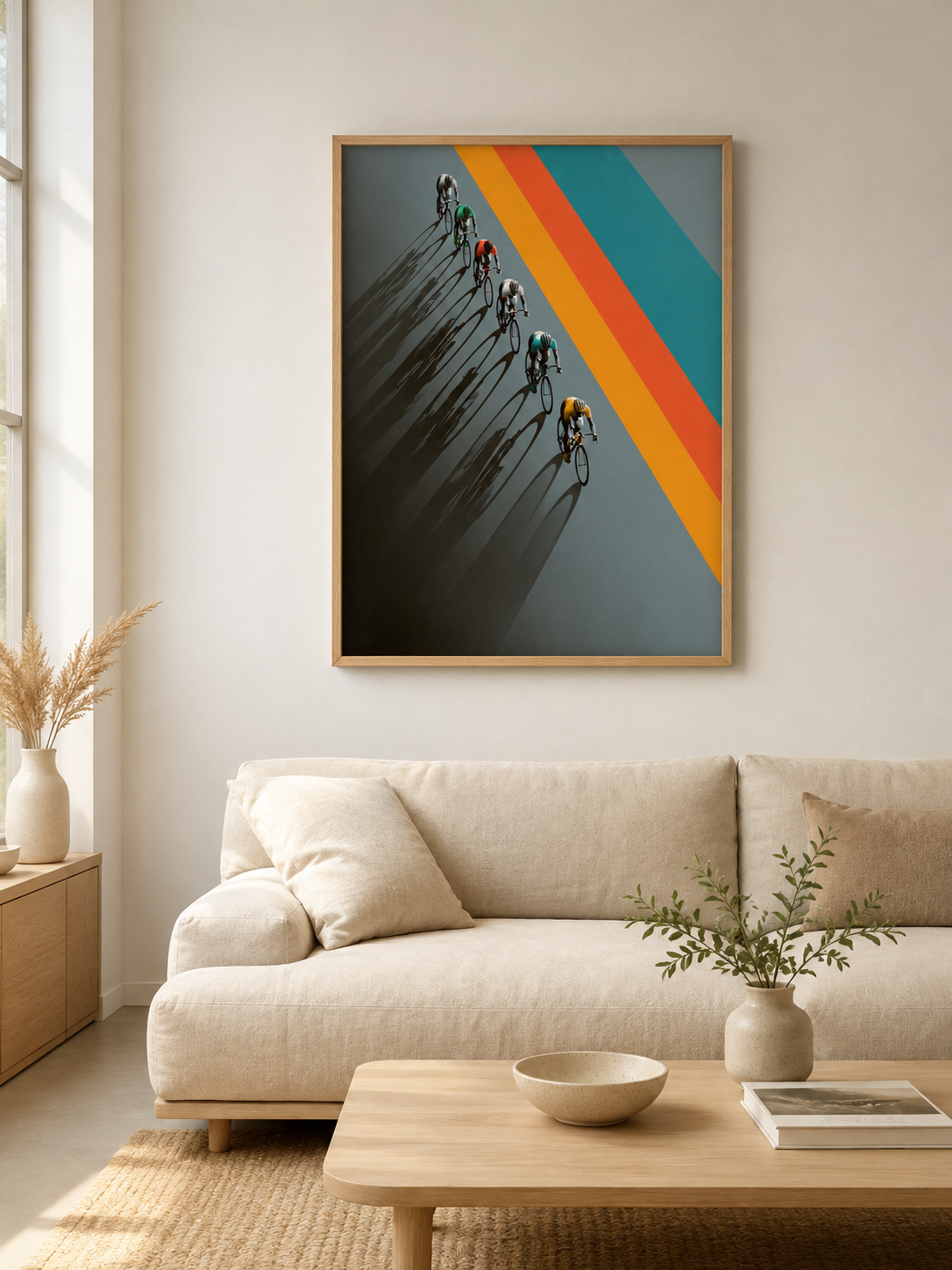 Retro Cycling Poster - Wall Art Decor - front view - retro cycling poster, cycling wall art
