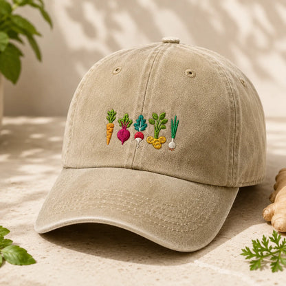 Root Vegetable Washed Cap - washed cap - side view