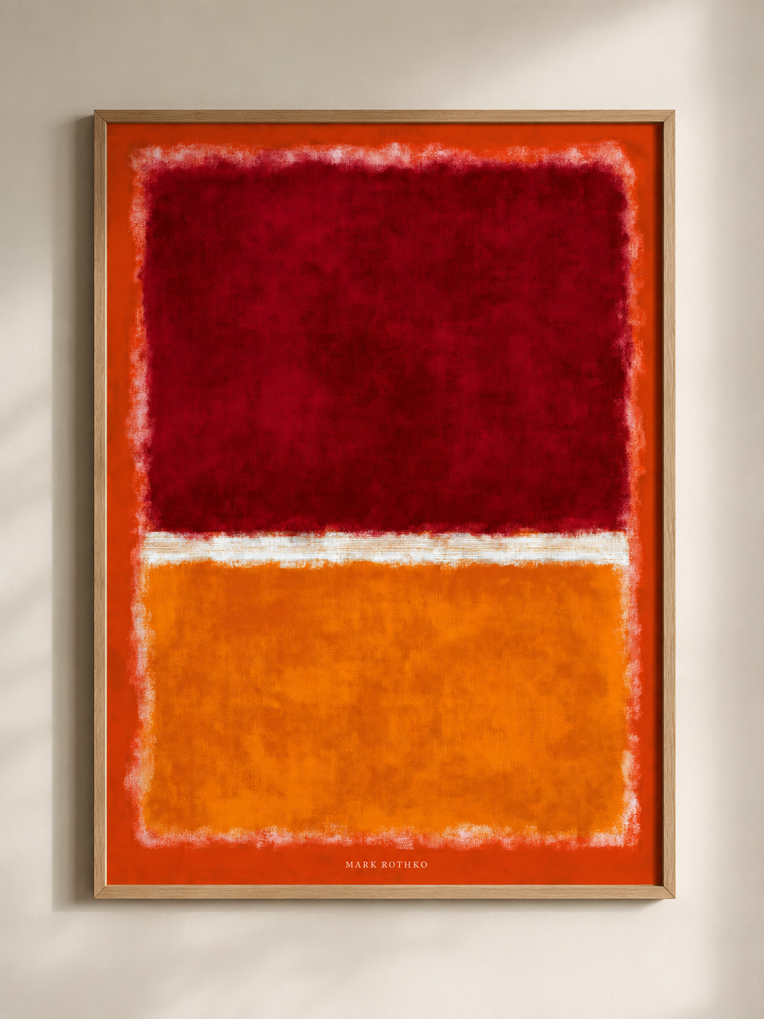 Rothko Inspired Crimson Poster - Wall Art Decor - packaging - rothko inspired crimson poster, red abstract wall art