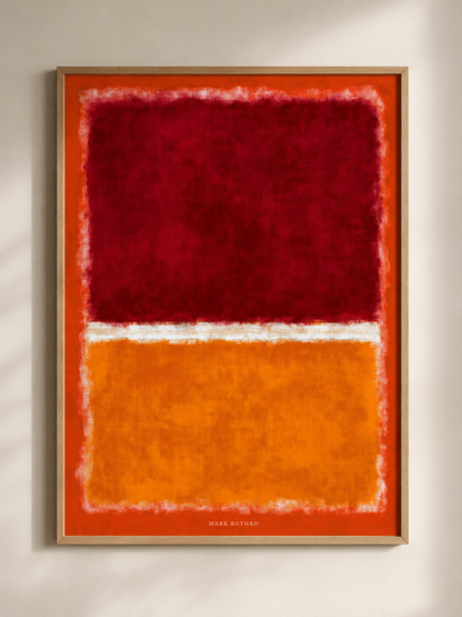 Rothko Inspired Crimson Poster - Wall Art Decor - packaging - rothko inspired crimson poster, red abstract wall art