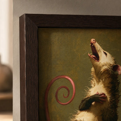 Screaming Opossum Oil Painting Wall Art Decor - Wall Art Decor - packaging