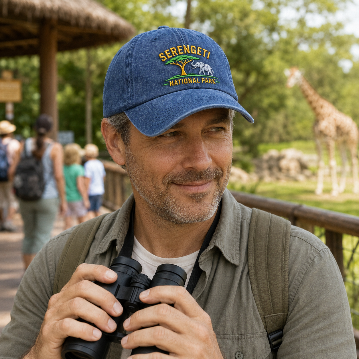 Serengeti National Park Embroidered Washed Cap - Washed Cap - detail