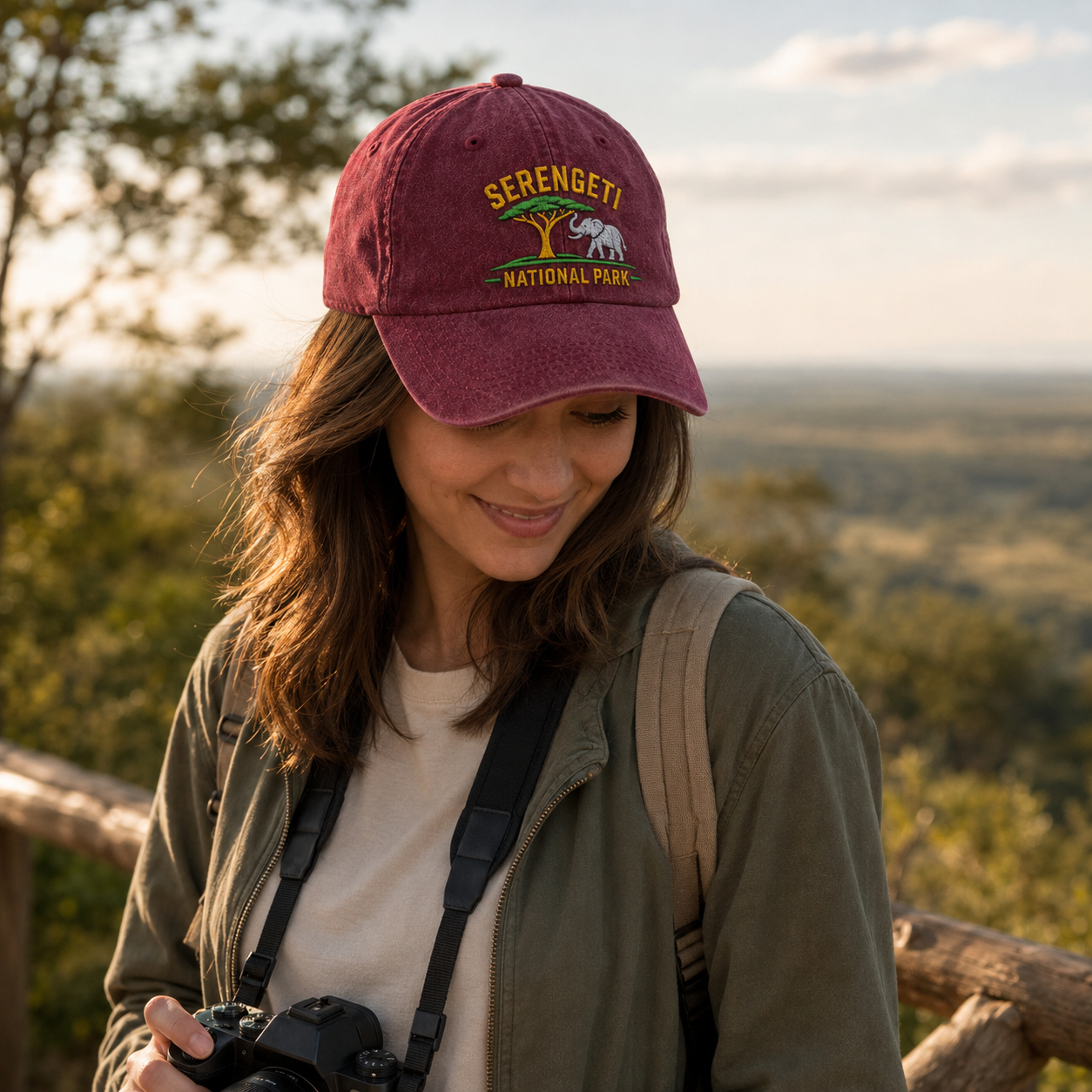 Serengeti National Park Embroidered Washed Cap - Washed Cap - lifestyle
