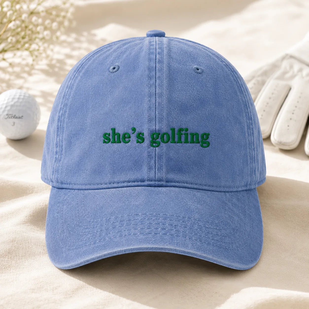 She's Golfing Washed Cap - washed cap - lifestyle