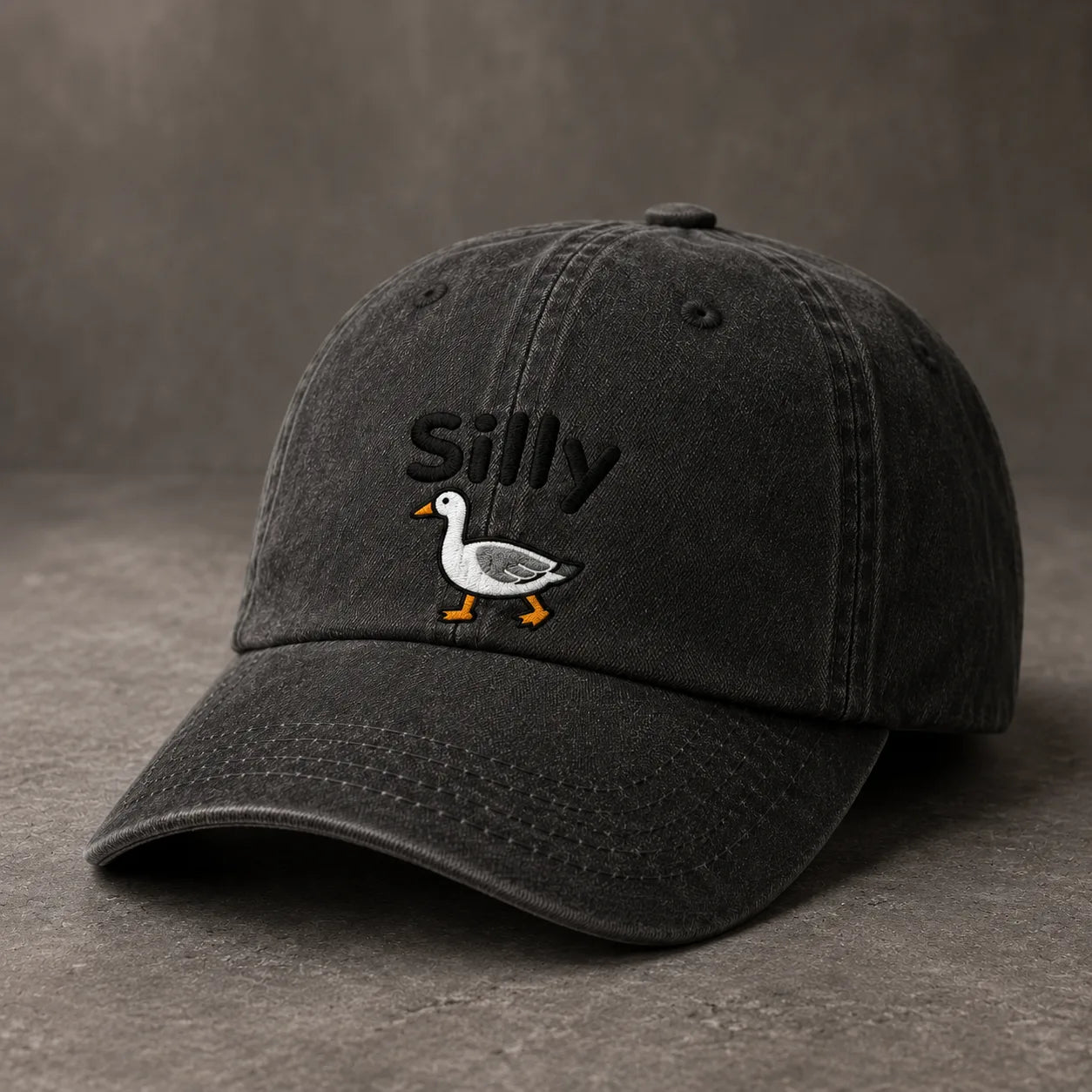 Silly Goose Washed Cap - washed cap - detail
