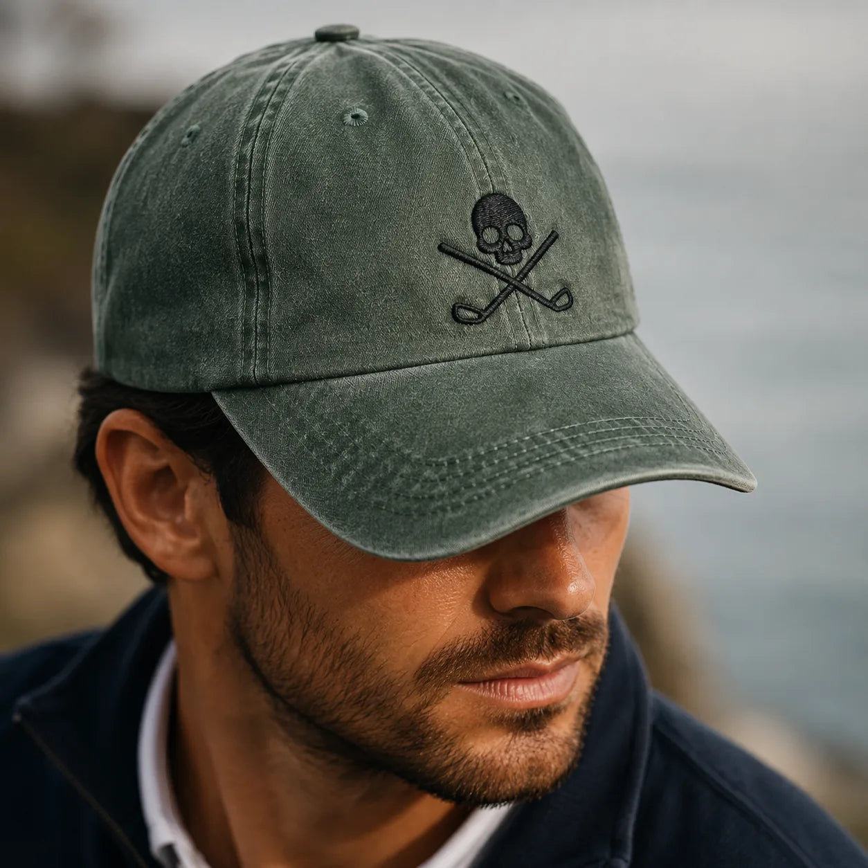 Skull Golf Washed Cap - washed cap - alternate angle