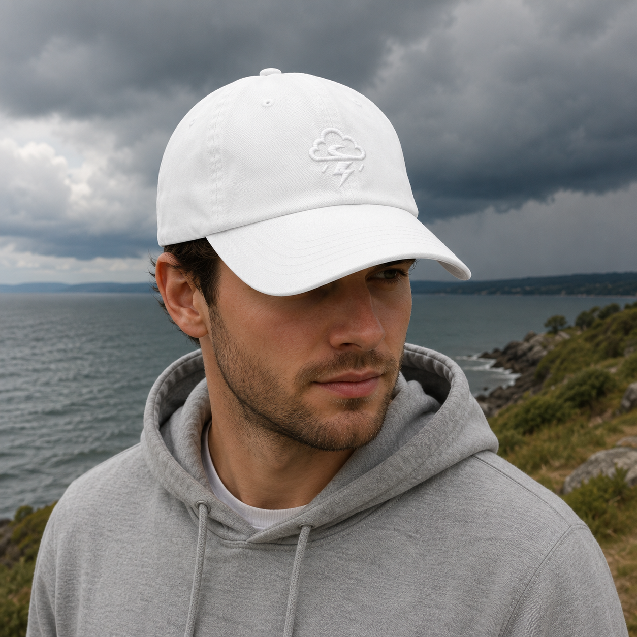 Skye Storm Cloud Embroidered Washed Cap - Washed Cap - lifestyle